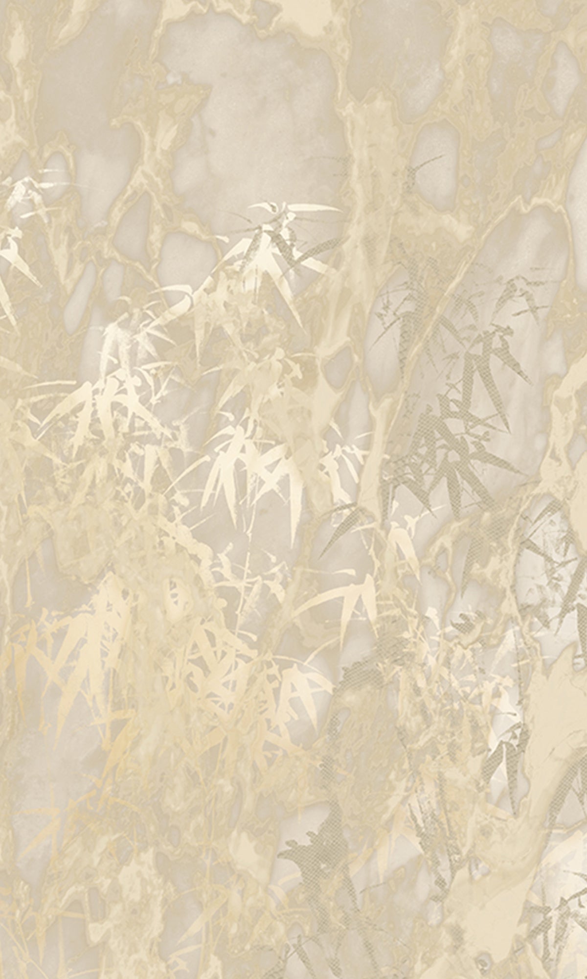 Gold Abstract Bamboo Forest Peel and Stick Wallpaper M2582 - Self-Adhesive Removable Wall Mural for Living Room, Bedroom, or Office Decor