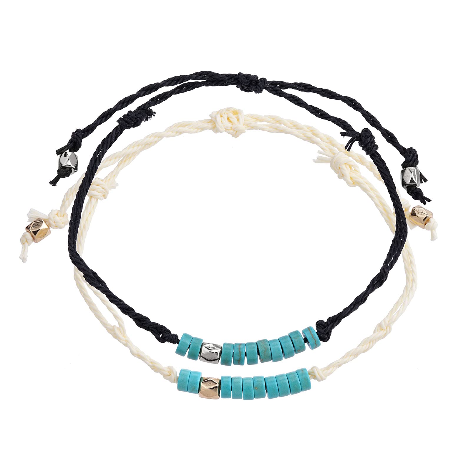 Turquoise Bead Soul Sister Bracelets - Best Friend Matching Friendship Bracelets for Women & Girls - Long Distance Gifts for BFFs - Birthday & Everyday Wear