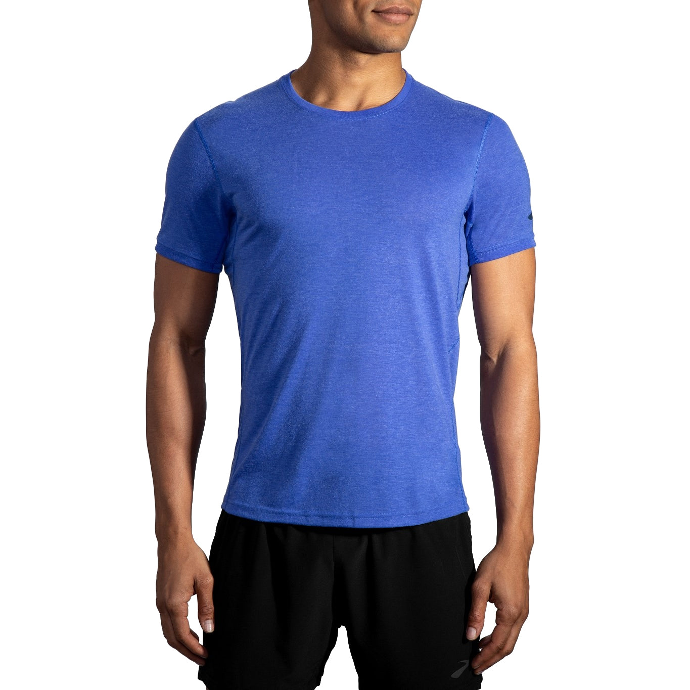 Brooks Men's Distance Short Sleeve Running Shirt - Lightweight Performance Top for Marathon Training & Outdoor Jogging