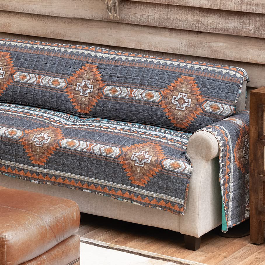 BLACK FOREST DECOR Desert Mesa Loveseat Cover - Waterproof Sofa Protector for Pets, Kids & Spills | Fits Most 2-Seater Couches | Perfect for Living Room, Patio & RV Furniture Protection