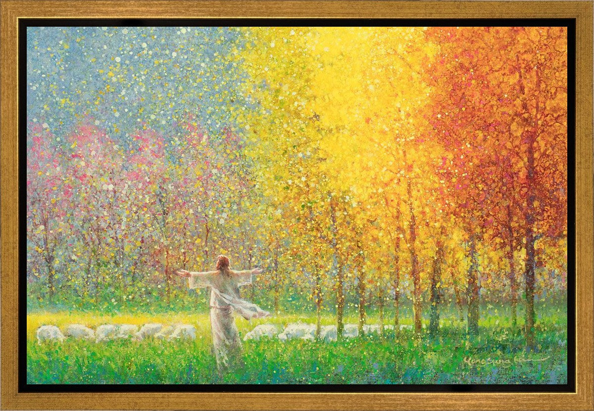 In His Glory Gallery Wrap Canvas - Religious Wall Art for Home & Church Decor - Perfect for Living Room, Bedroom & Worship Spaces