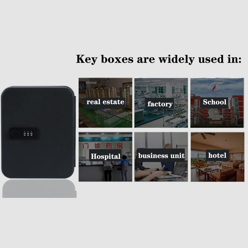20/28/36-Slot Key Storage Cabinet with Combination Lock - Wall Mounted Key Box for Real Estate, Office & Car Keys - Secure Key Management Solution for Home, Business & Property Use