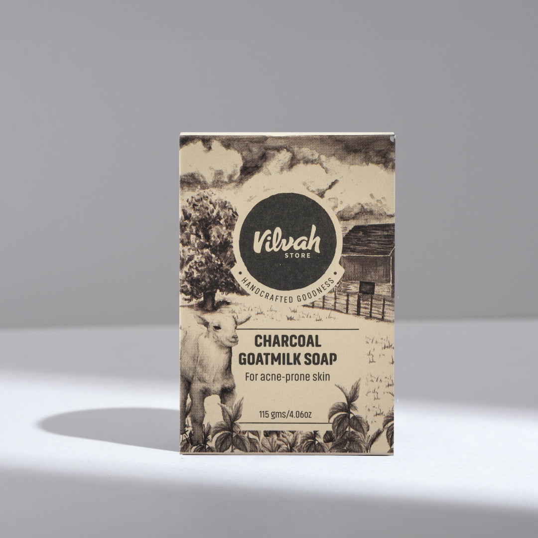 Organic Charcoal & Goat Milk Soap for Acne & Sensitive Skin - Deep Cleansing, Exfoliating & Moisturizing - Natural Skincare for Face & Body - Perfect for Daily Use & Spa Days