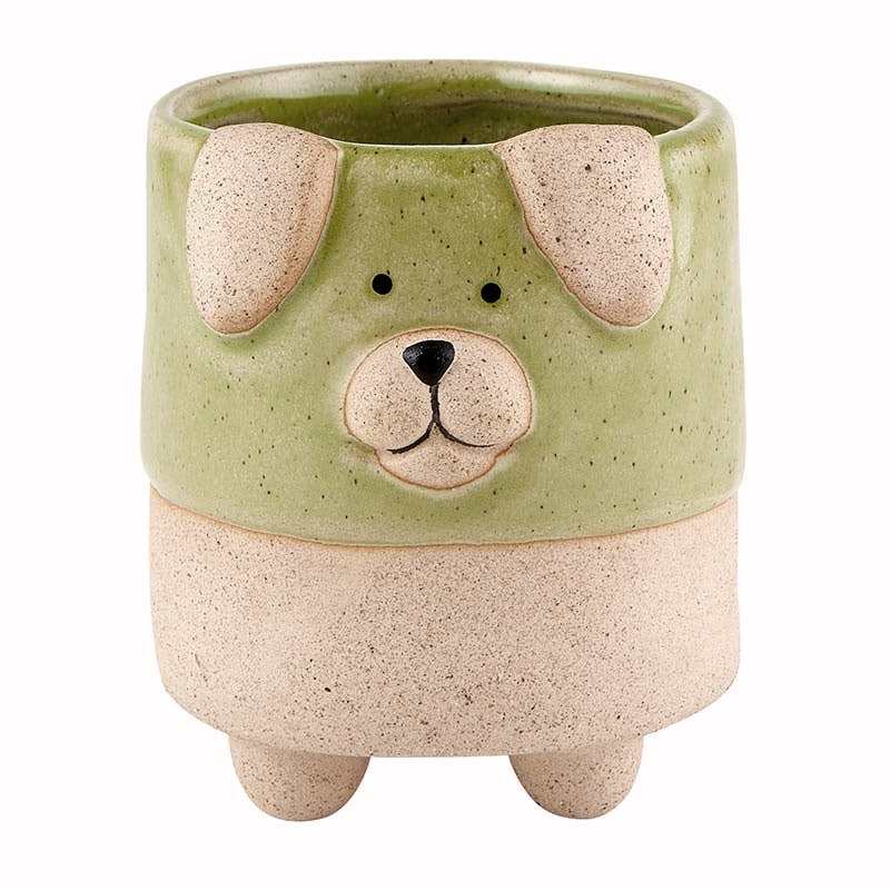 Cute Dog Planter for Succulents & Small Plants - Perfect for Home Decor, Office Desk & Garden Gifts