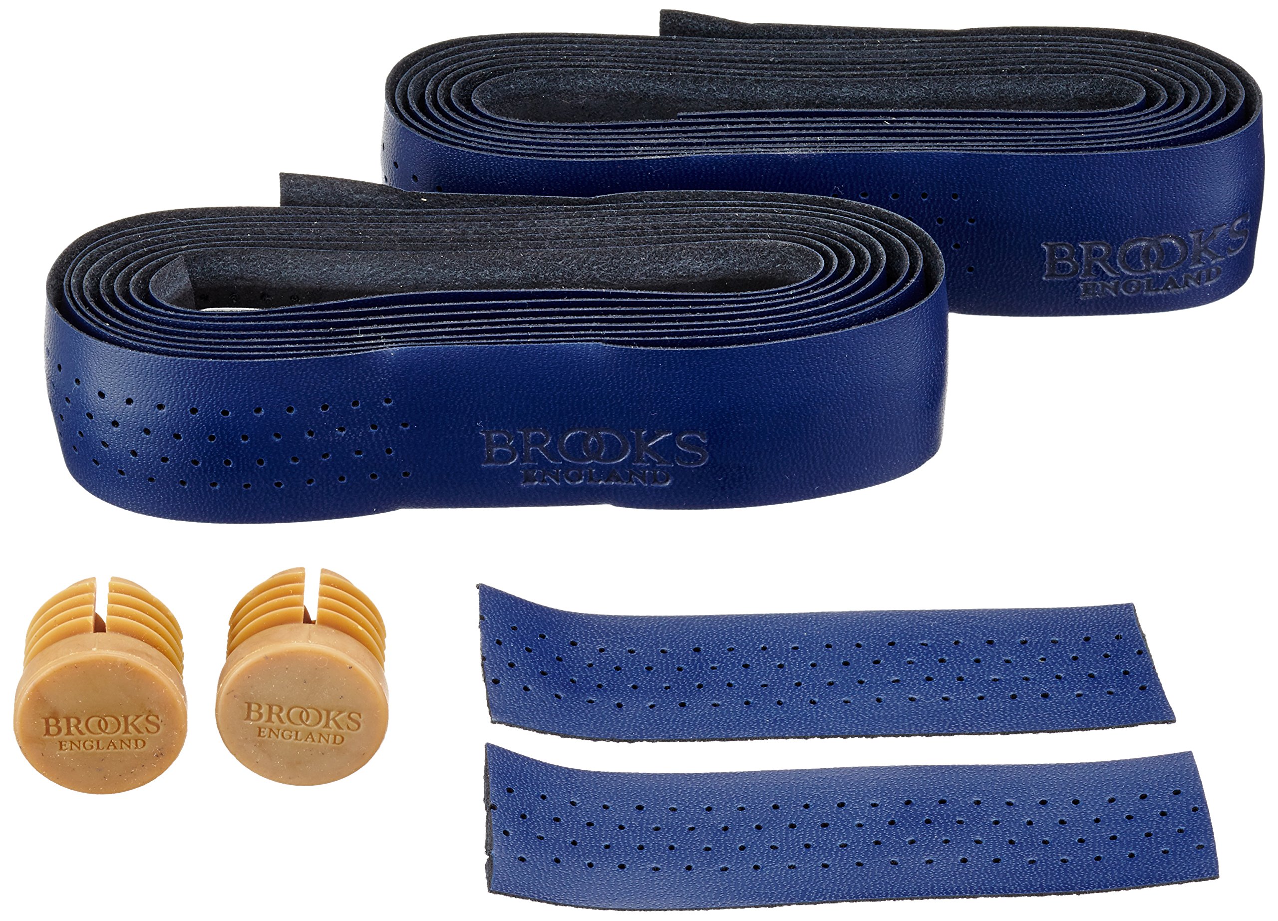 Brooks England Genuine Leather Bicycle Handlebar Tape with End Plugs - Premium Bike Grip for Road & Commuter Bikes - Perfect for Cycling Comfort & Style Enhancement