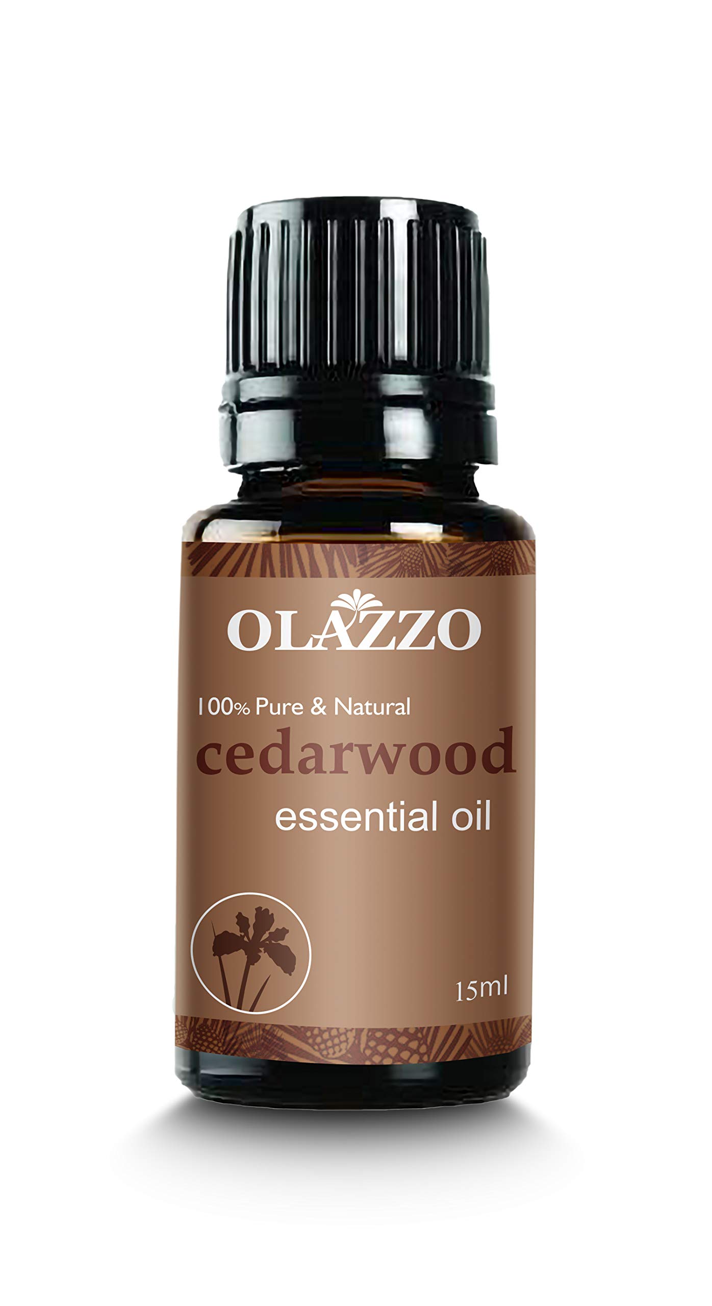 Pure & Natural Cedarwood Essential Oil - 100% Organic for Healthy Skin, Hair Growth, Relaxation & Stress Relief - Aromatherapy Diffuser for Sleep, Anxiety & Muscle Pain Relief - 15ml Bottle - Perfect for Home Spa, Massage & Meditation