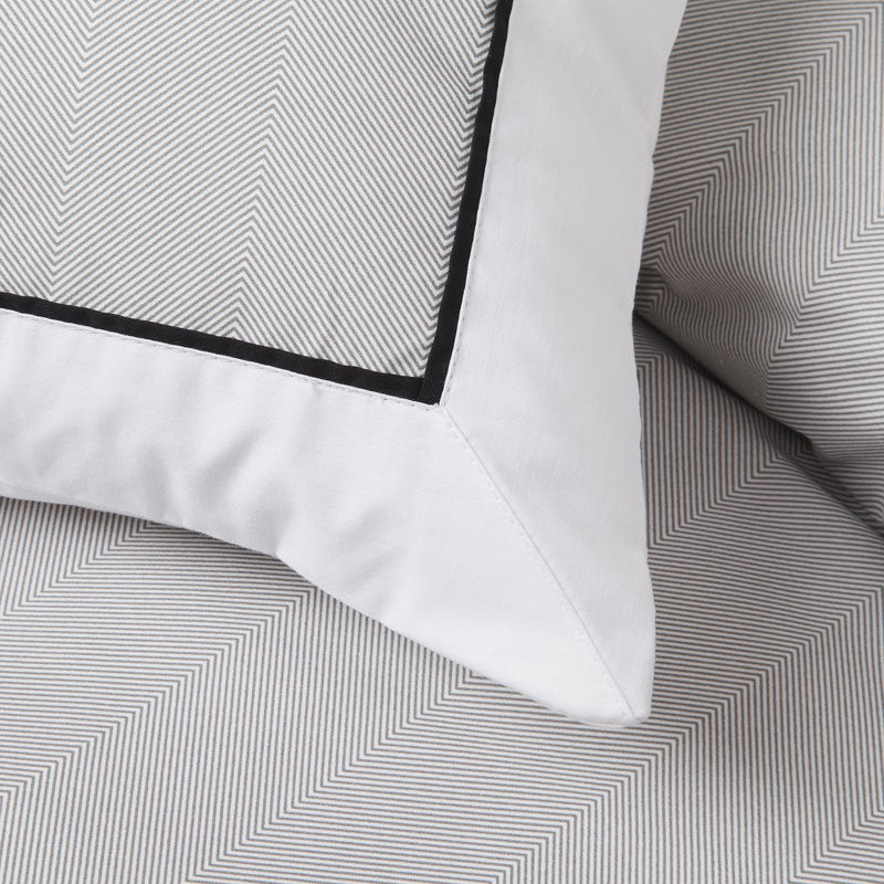 Essex Pewter Quilt Cover Set for Single Bed - Soft Luxury Bedding for Cozy Sleep & Stylish Bedroom Decor