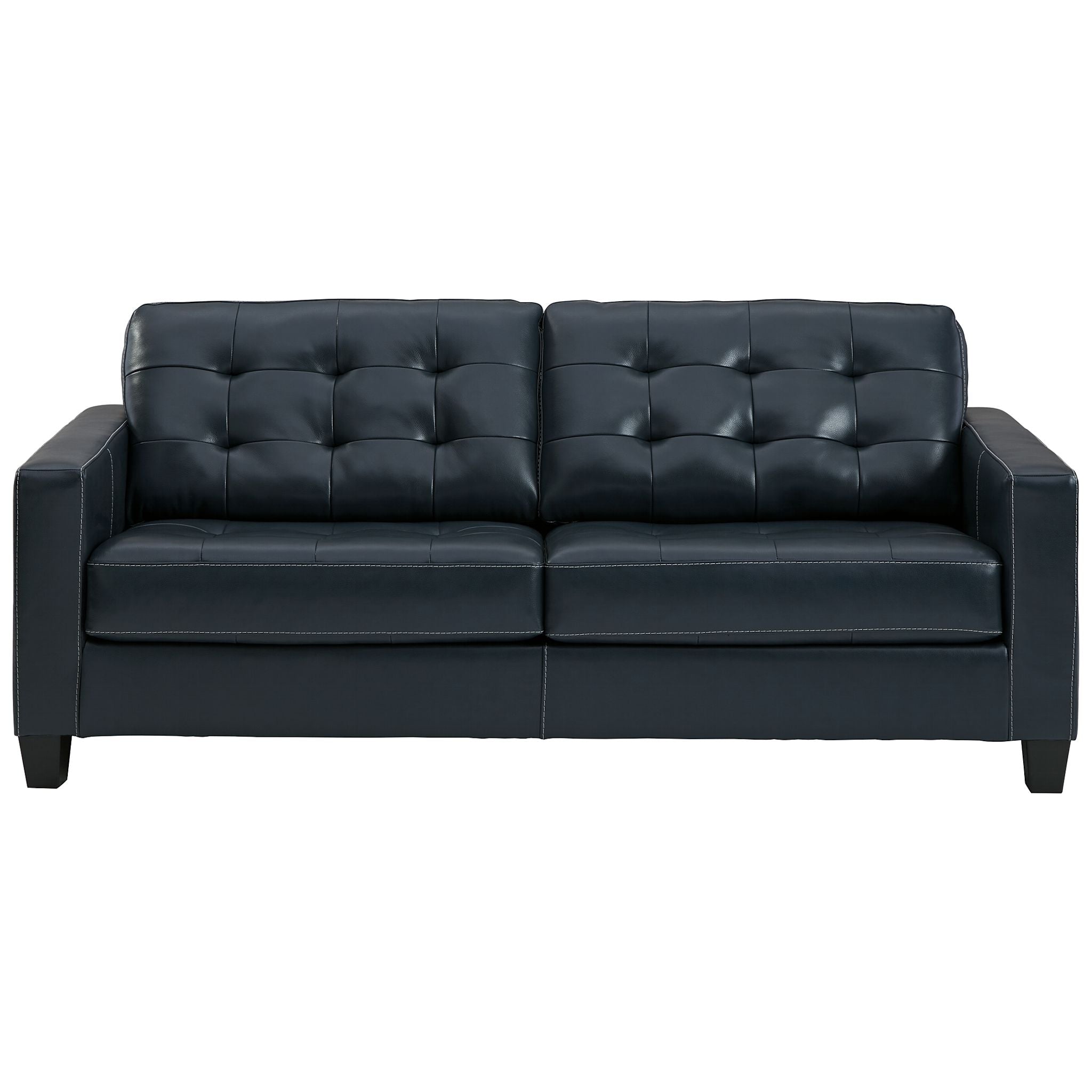 Altonbury Queen Size Sofa Bed with Pull-Out Sleeper - Navy Blue Fabric - Perfect for Small Spaces, Guest Rooms & Apartments