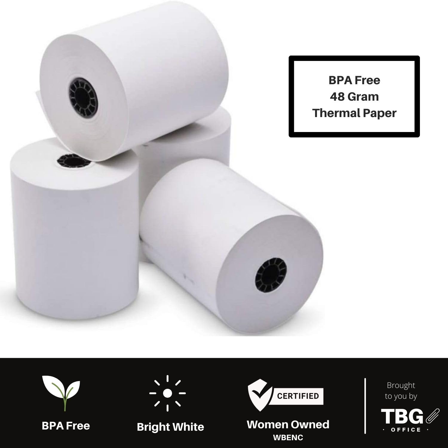 BPA Free Thermal Paper Rolls 3 1/8” x 230’ - 30 Rolls Case - USA Made POS Receipt Paper for Cash Registers & Credit Card Machines - Compatible with Epson, Star, and Zebra Thermal Printers - Ideal for Retail Stores, Restaurants, and Small Businesses