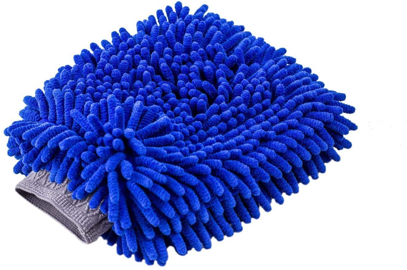 Premium Chenille Microfiber Car Wash Mitt - Ultra Absorbent & Scratch-Free Cleaning Sponge for Cars, Trucks, SUVs, Boats & Motorcycles | Gentle Hand Wash & Wax Application | Large Size for Effortless Cleaning