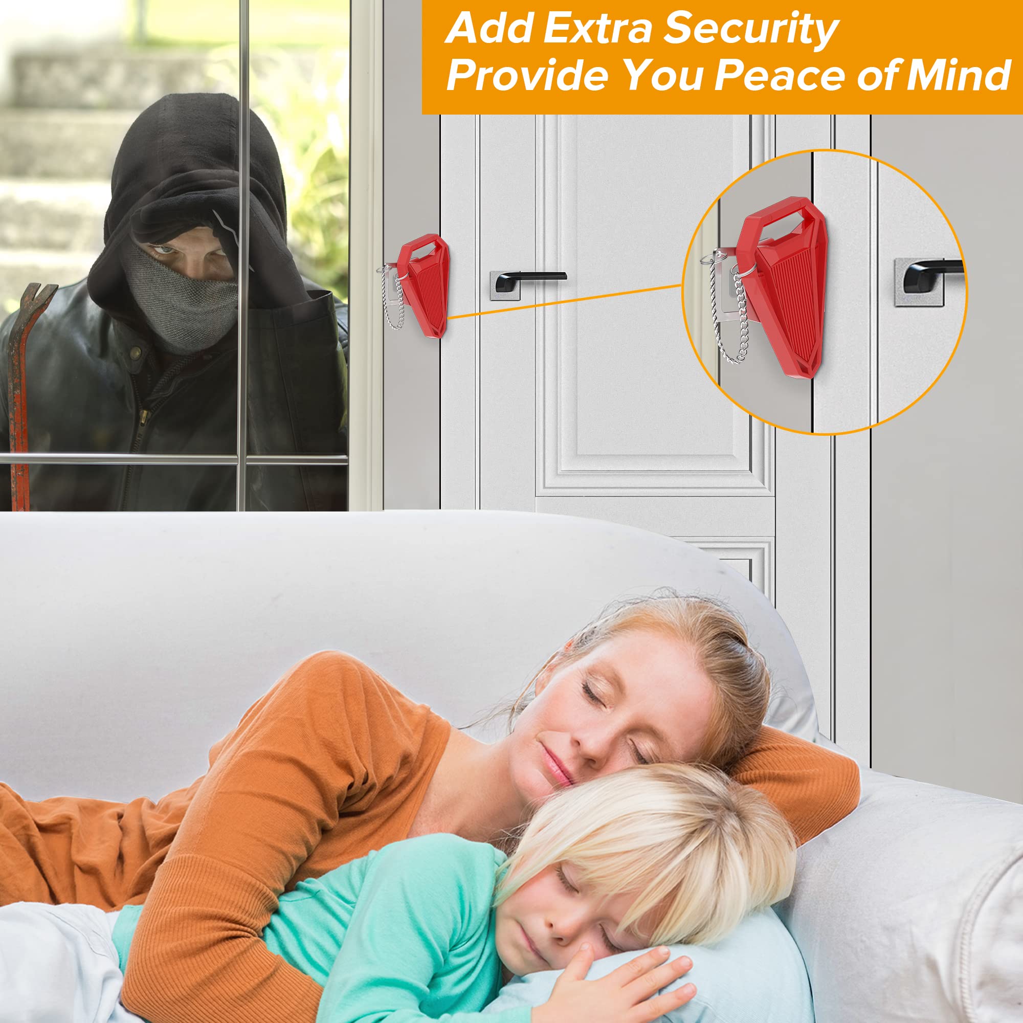 Portable Travel Door Lock - Secure Hotel & Apartment Safety Lock for Women, Extra Home Security Latch from Inside | Perfect for Solo Travelers, First Apartments & Bedroom Safety