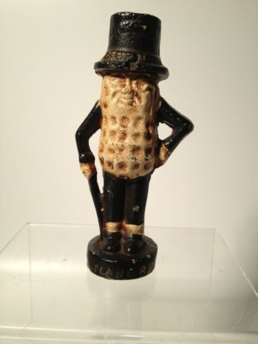 Vintage Mr. Peanut Cast Iron Money Bank - Antique-Style Collectible Coin Bank for Home Decor, Office Display & Nut Lover Gifts - Perfect for Nostalgic Collectors & Peanut Butter Enthusiasts