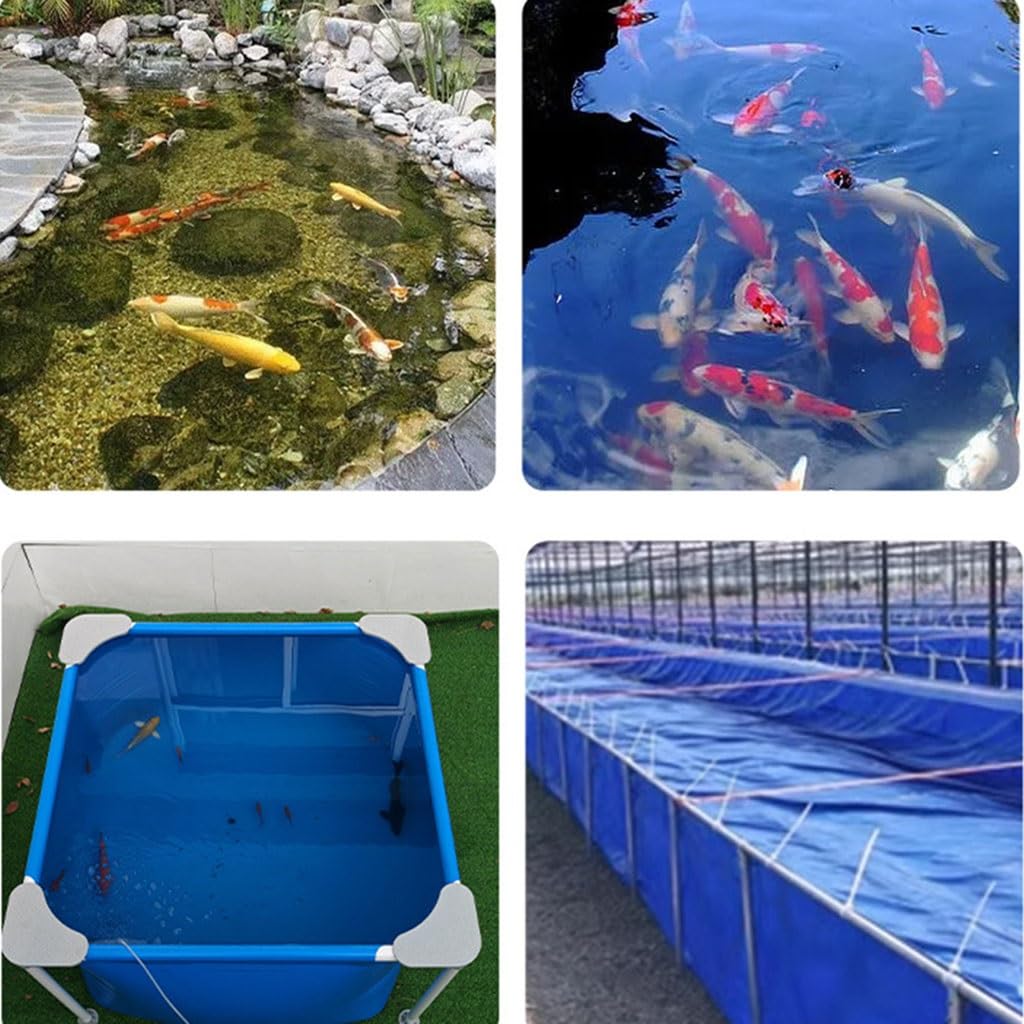 Above Ground Pool - Foldable Outdoor PVC Fish Pond for Home & Garden, Portable Breeding Frame for Koi, Goldfish - Perfect for Backyard, Patio, Farm Use