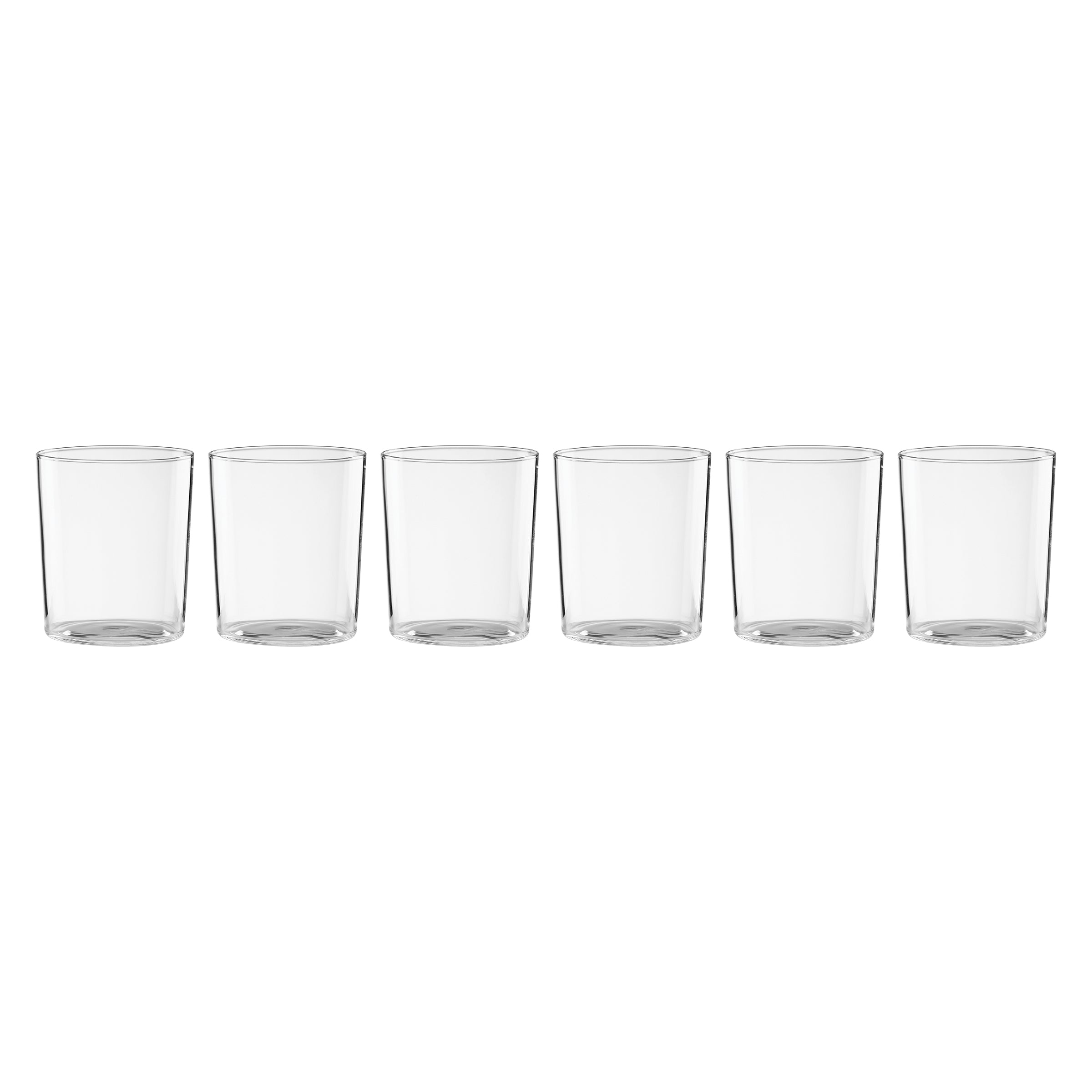 Premium Stackable Clear Tall Glasses Set of 6 - 16oz Shatter-Resistant Drinking Glasses for Water, Juice & Cocktails - Perfect for Parties, Restaurants & Home Dining