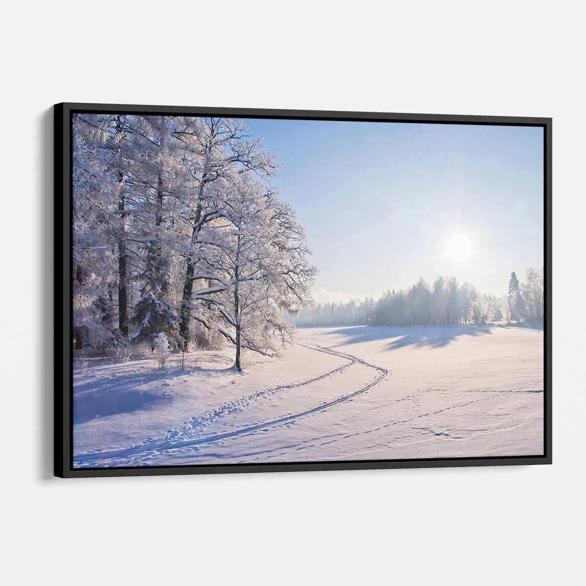 White Landscape Wall Art Canvas Print - Modern Home Decor for Living Room, Bedroom & Office - 4623