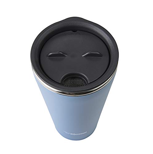 Zojirushi SX-FSE45AJ 15-Oz Stainless Steel Vacuum Insulated Tumbler - Blue Gray - Keeps Drinks Hot/Cold for Hours - Perfect for Office, Travel & Outdoor Activities