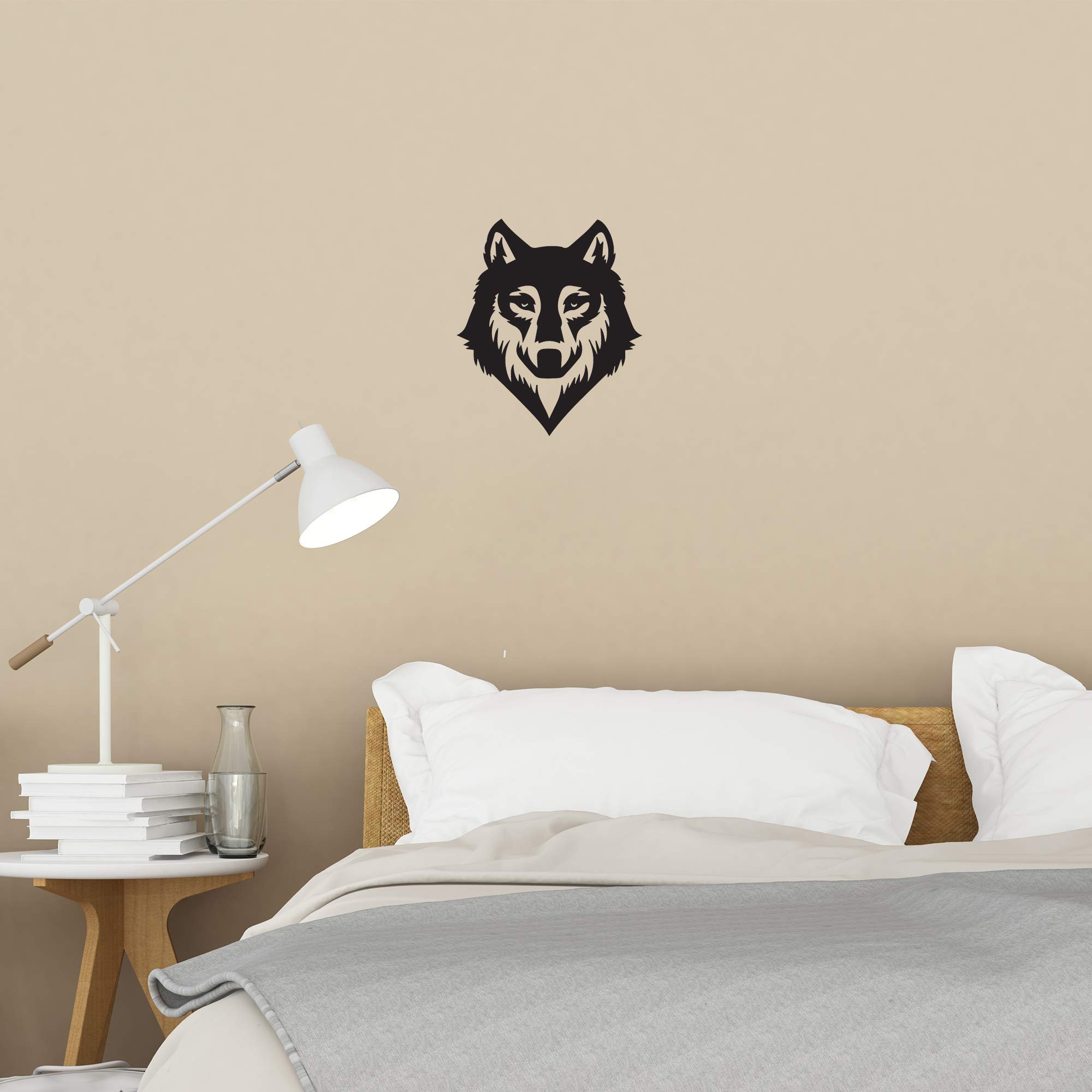 Premium Waterproof Vinyl Decal Stickers (Set of 2) - Wolf Face Design for Laptop, Phone, Helmet, Car Window | Durable Decorative Stickers for Home, Office & Outdoor Use