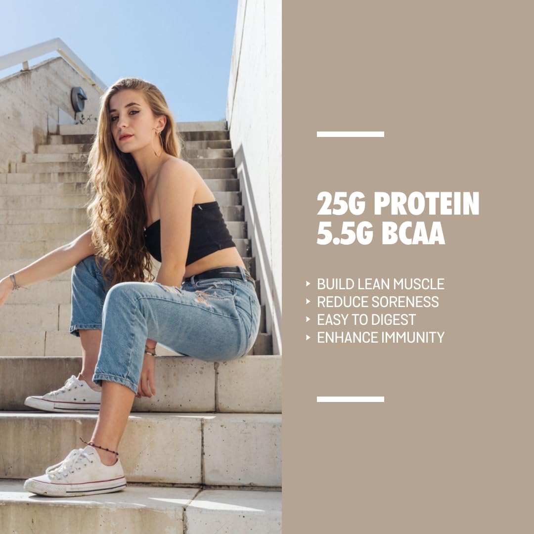 Sparkfusion Vegan Plant Protein Powder - Organic Pea & Brown Rice Protein Isolate | 25g Protein per Serving with All Essential Amino Acids | Easy Digest Triple Chocolate Flavor | 500g for Men & Women | Perfect for Post-Workout Recovery, Smoothie Boosts & Healthy Meal Replacement