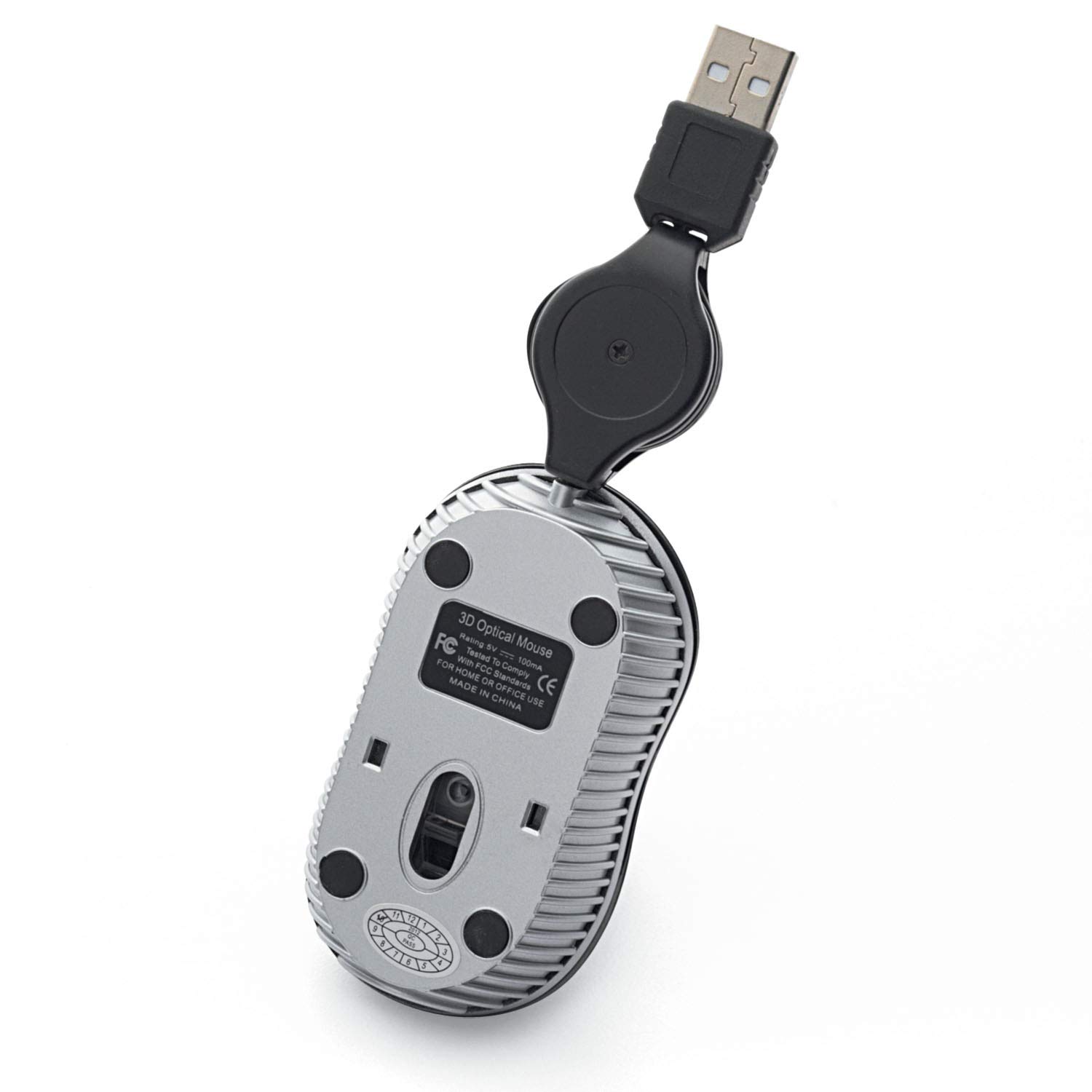 Verbatim Wired Optical USB-A Mini Mouse - Plug & Play Compact Travel Mouse with Retractable Cable for Laptop & PC (Black 98113) - Perfect for Office, Home & On-the-Go Use