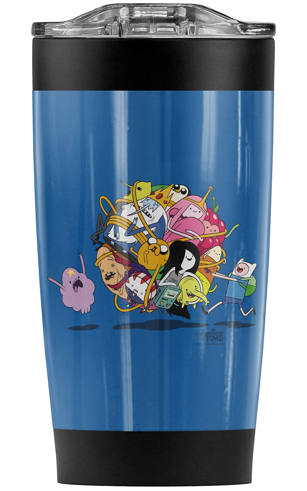 Adventure Time Logo Stainless Steel Tumbler 20oz - Vacuum Insulated Double Wall Travel Mug with Leakproof Sliding Lid for Coffee, Tea & Cold Drinks | Perfect for Office, Commuting & Outdoor Adventures