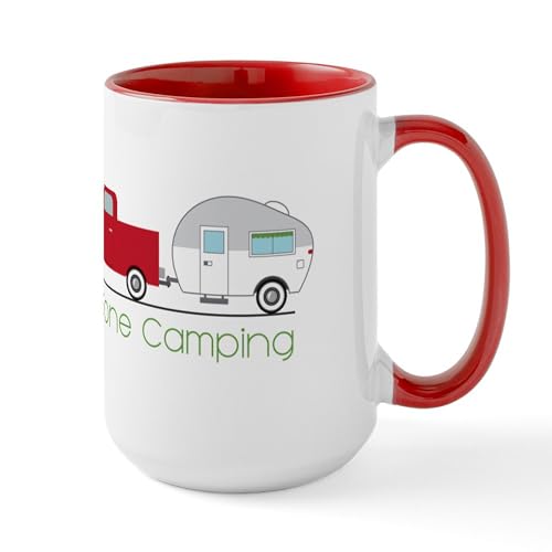 White/Red Inside - Gone Camping Mugs