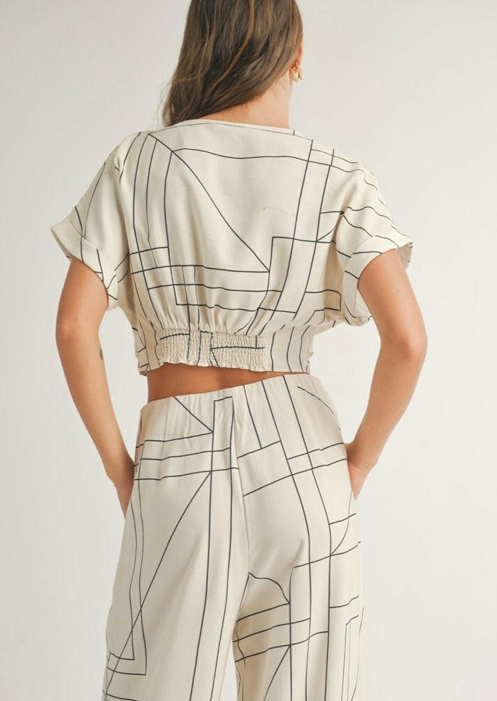 Stylish Grid Pattern Knot Front Top for Women - Trendy Casual & Party Wear - Perfect for Dates, Outings & Special Occasions