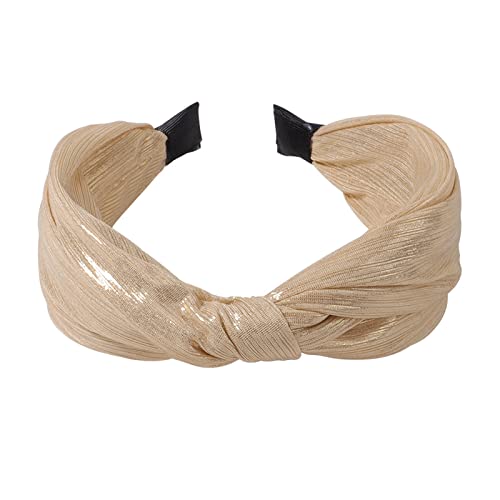 Women's Knotted Headbands - Embroidered Wide Top Knot Hair Hoop & Twist Wrap Fashion Hair Accessories | Perfect for Workouts, Yoga, Running, and Everyday Style (One Size, Color B)
