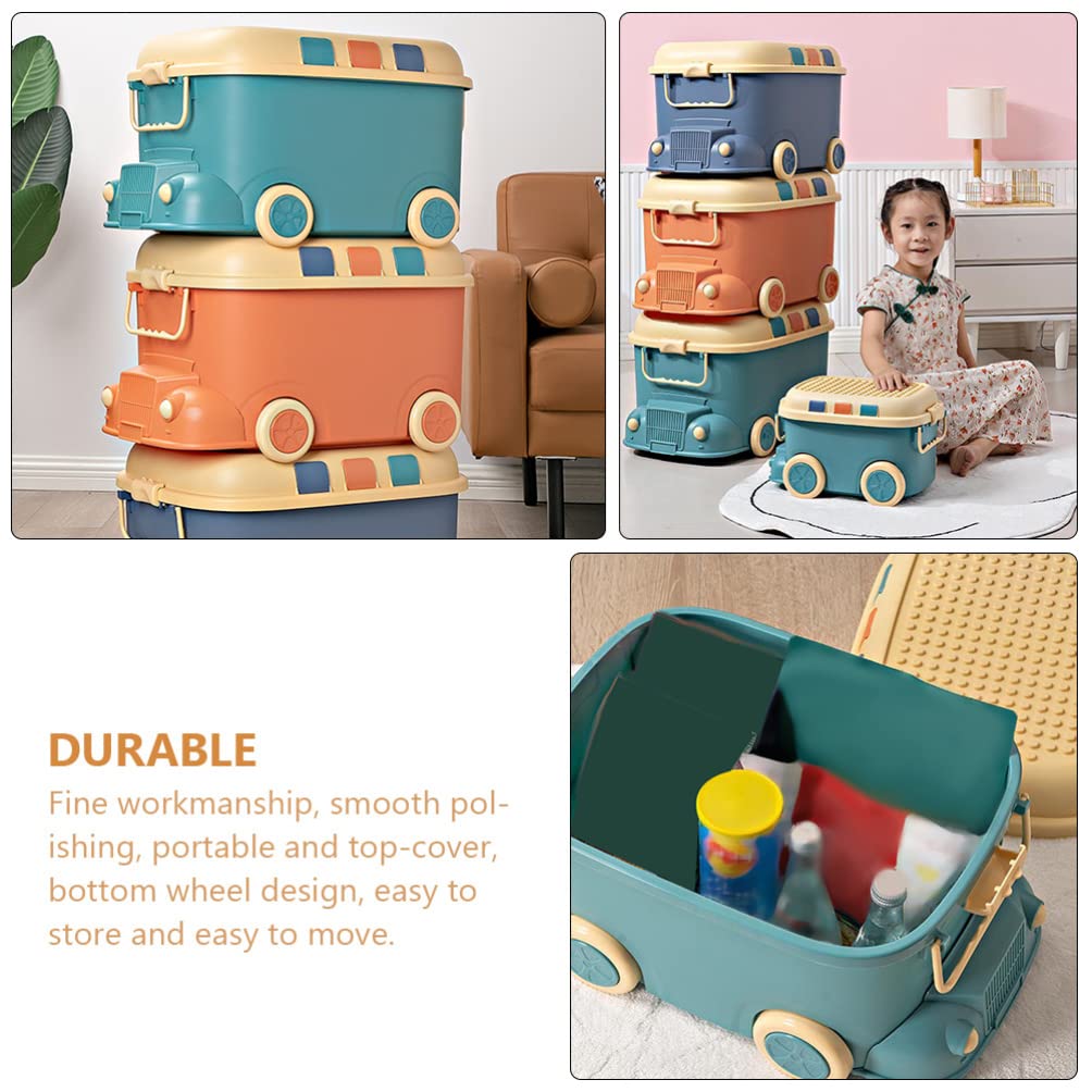 Small Train Storage Box - Durable PP Plastic Toy Organizer for Kids Nursery, Playroom & Household Use | Perfect for Toddler Train Sets & Toy Organization