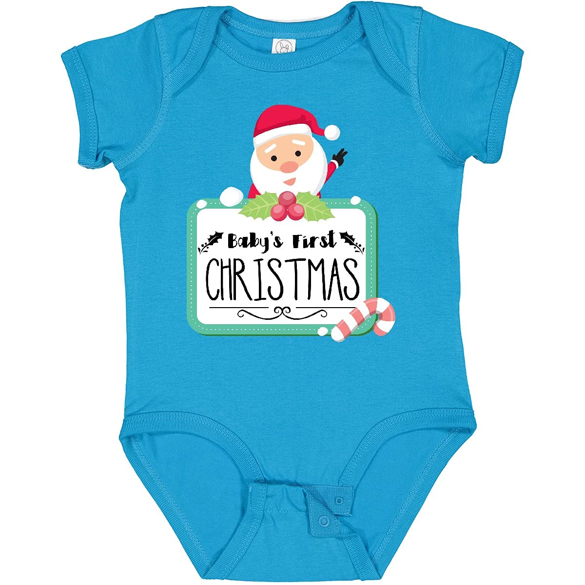Inktastic Baby's First Christmas Bodysuit - Cute Holiday Outfit for Newborns & Infants - Perfect for Christmas Photos, Family Gatherings & Festive Celebrations