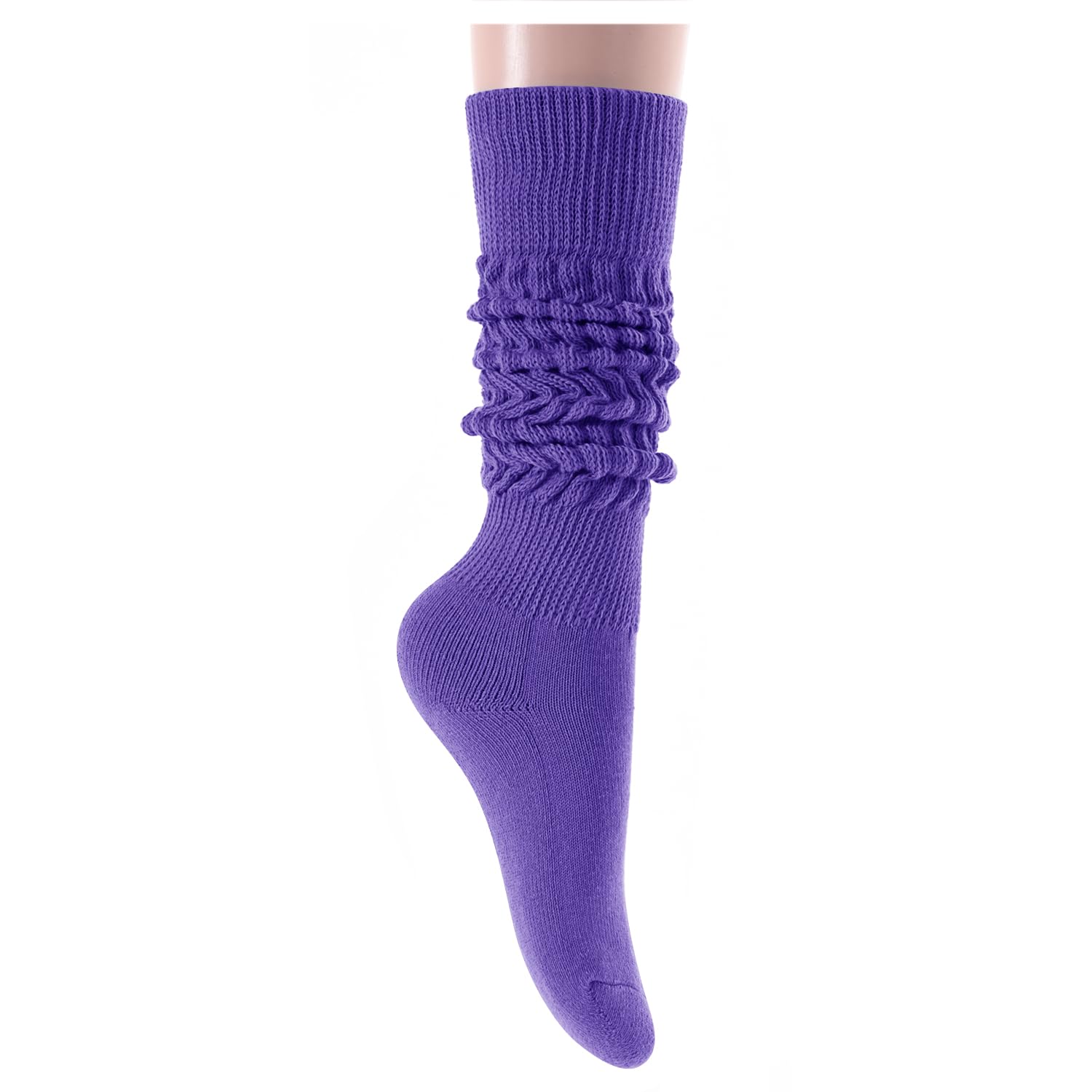Stylish Slouch Socks for Women & Girls - Thick Long Boot Scrunch Socks in Orange, Yellow, Pink & Blue | Perfect for Winter Fashion, Casual Outfits & Layering with Boots