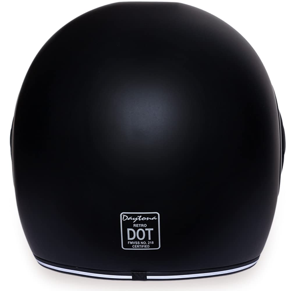 Vintage Daytona Motorcycle Helmet - DOT Approved Retro Full Face for Cruisers & Scooters - Riding in Style