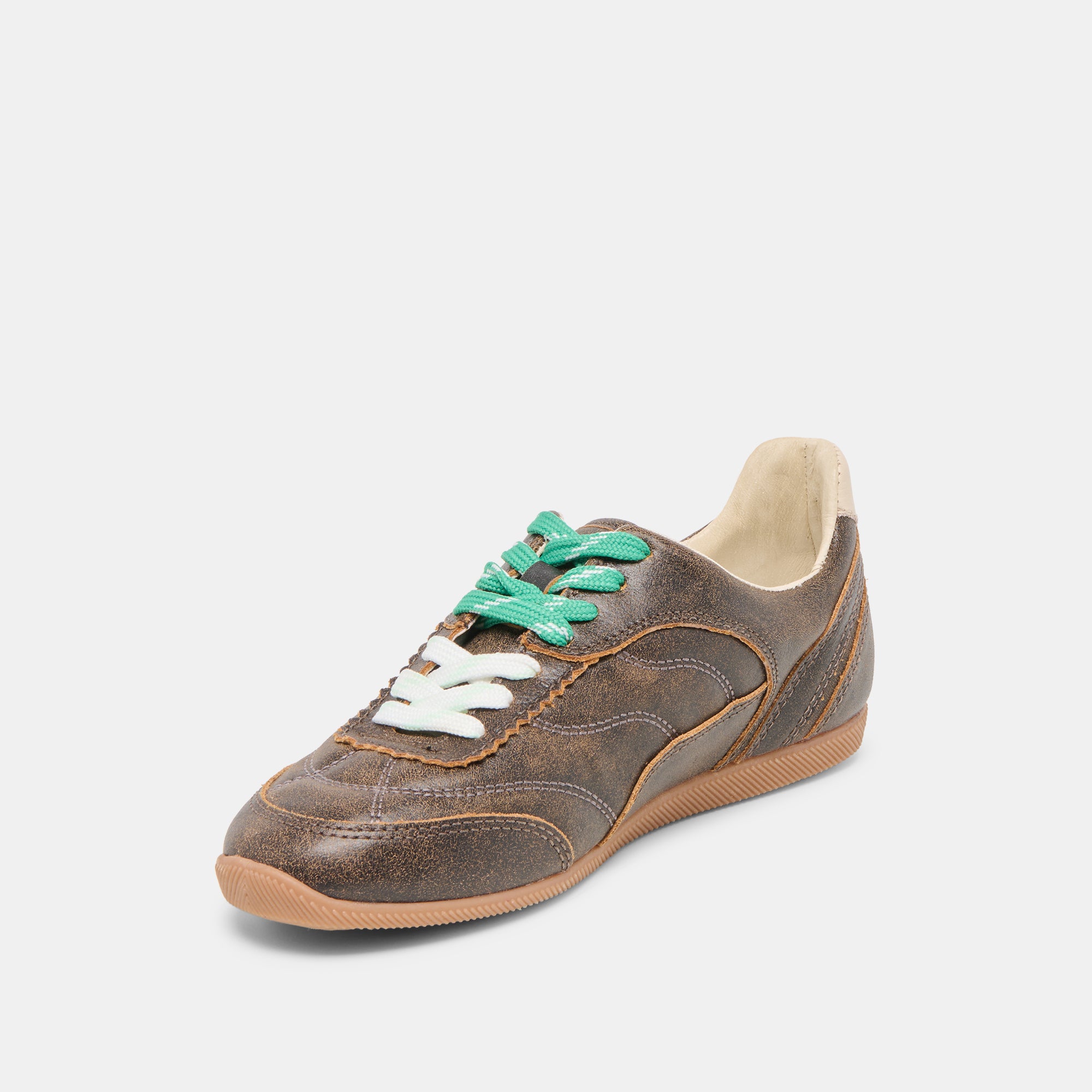 LAINI Distressed Brown Leather Sneakers for Men & Women - Comfortable Casual Walking Shoes for Everyday Wear, Travel & Outdoor Activities