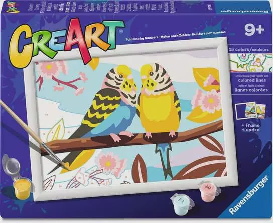 CreArt Lovely Budgie - Handmade Parakeet Bird Figurine for Home Decor, Gift & Collection | Perfect for Living Room, Office Desk & Nursery Decor