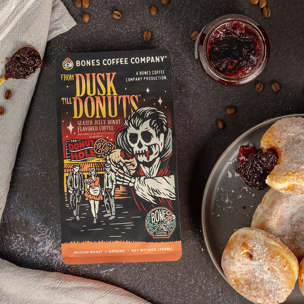 From Dusk Till Donuts | 12oz Ceramic Coffee Mug - Perfect for Morning Coffee, Office Use & Gift Giving