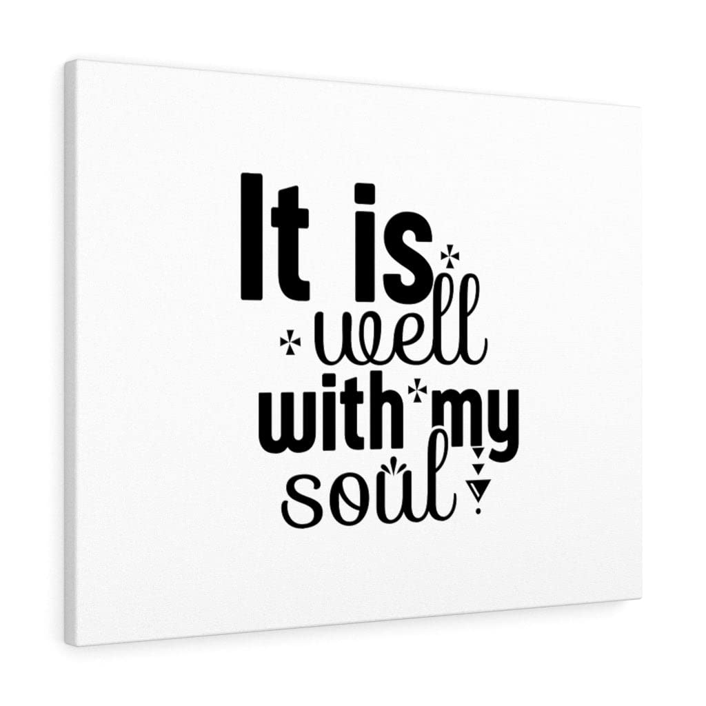 It is Well with My Soul Christian Wall Art - Bible Verse Print Ready to Hang - Inspirational Scripture Home Decor for Living Room, Bedroom & Office - Express Your Love Gifts