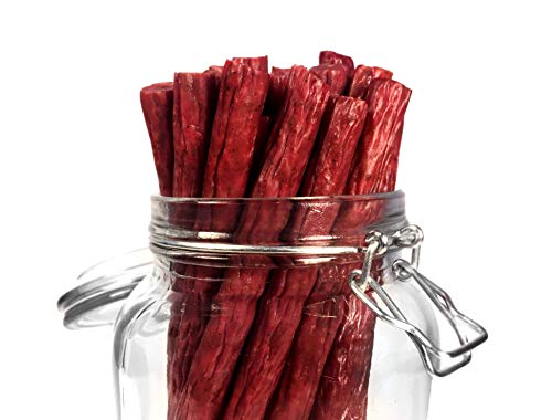 Spicy Non-GMO Grass-Fed Beef Sticks - Gluten Free, MSG Free, Nitrate Nitrite Free, Paleo & Keto Friendly Healthy Snacks (Jalapeno Pepper, 96 Count) - Perfect for On-the-Go, Hiking, Camping & Office Snacks