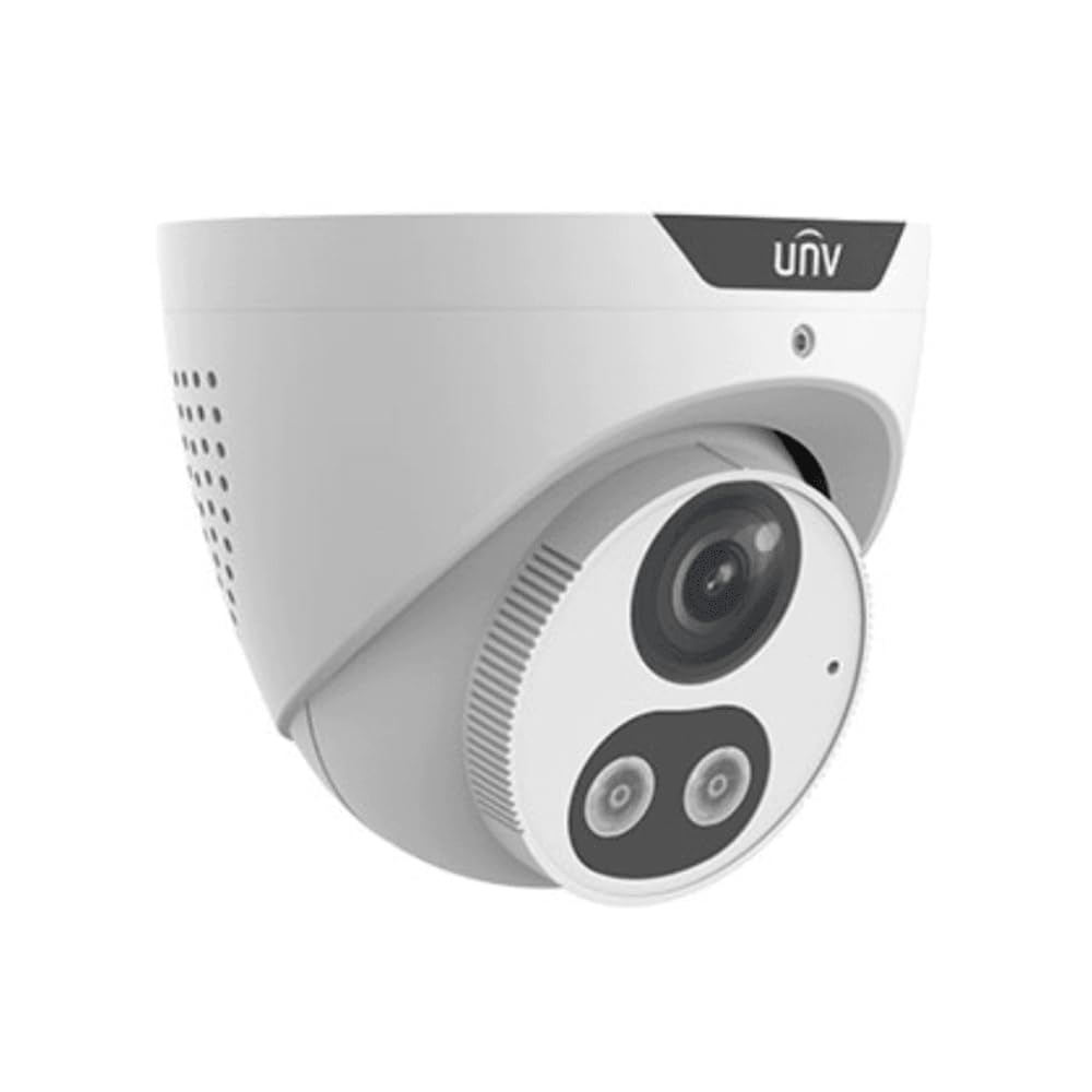 Uniview IPC3614SB-ADF28KMC-I0 4MP HD Security Camera with Light & Sound Alarm - Outdoor/Indoor Surveillance for Home, Office & Business Protection