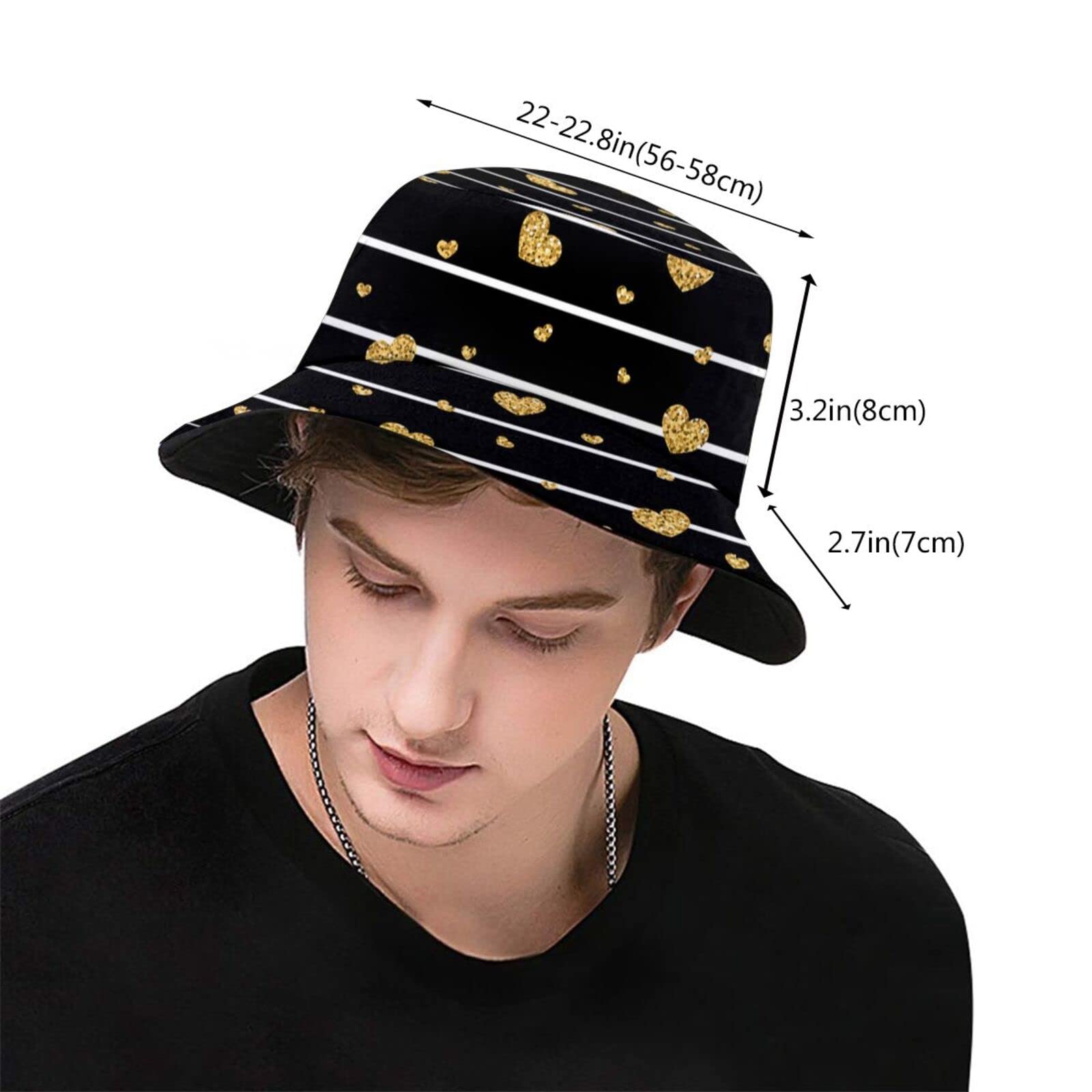 Valentine's Day Bucket Hat - Red Heart Print Summer Sun Hat for Women & Men, Wide Brim Beach Hat for Outdoor Travel, Picnic, and Festival | UV Protection & Fashion Accessory