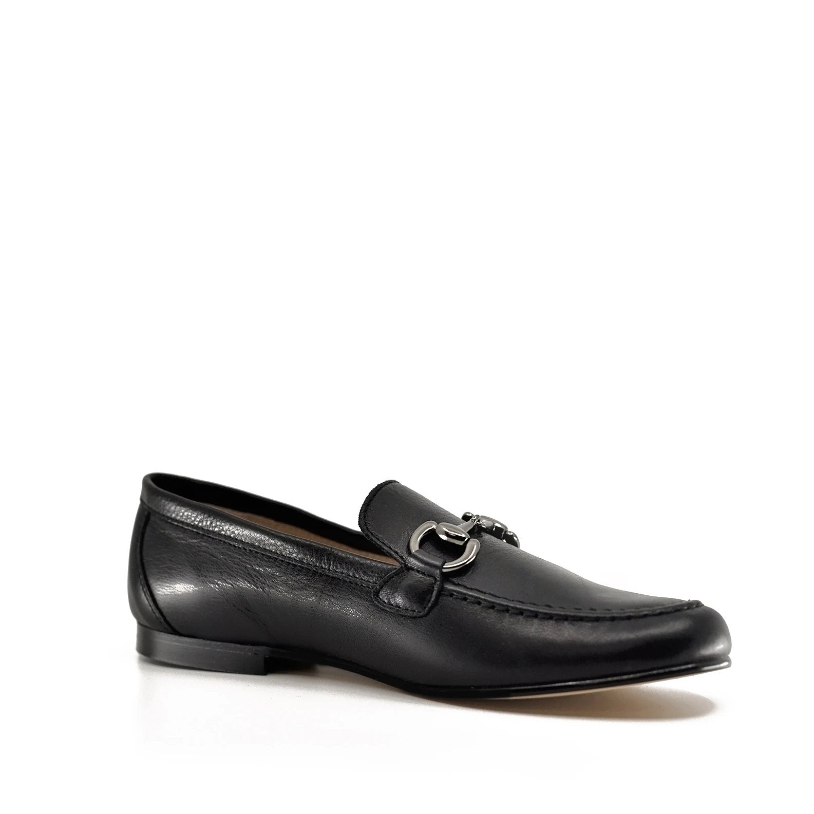 Hoo Black Leather Chain Slip-On Dress Shoes for Men - Formal & Business Occasions | Comfortable Office & Wedding Shoes