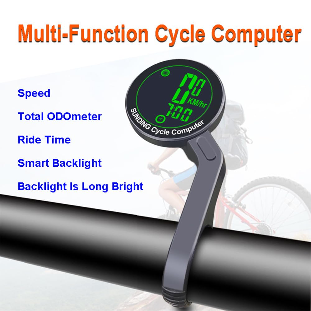 HXBER Waterproof Bike Computer - Wireless Cycling Speedometer with Multi-Function LCD Display for Road & Mountain Bikes - Perfect for Cycling, Training & Outdoor Adventures