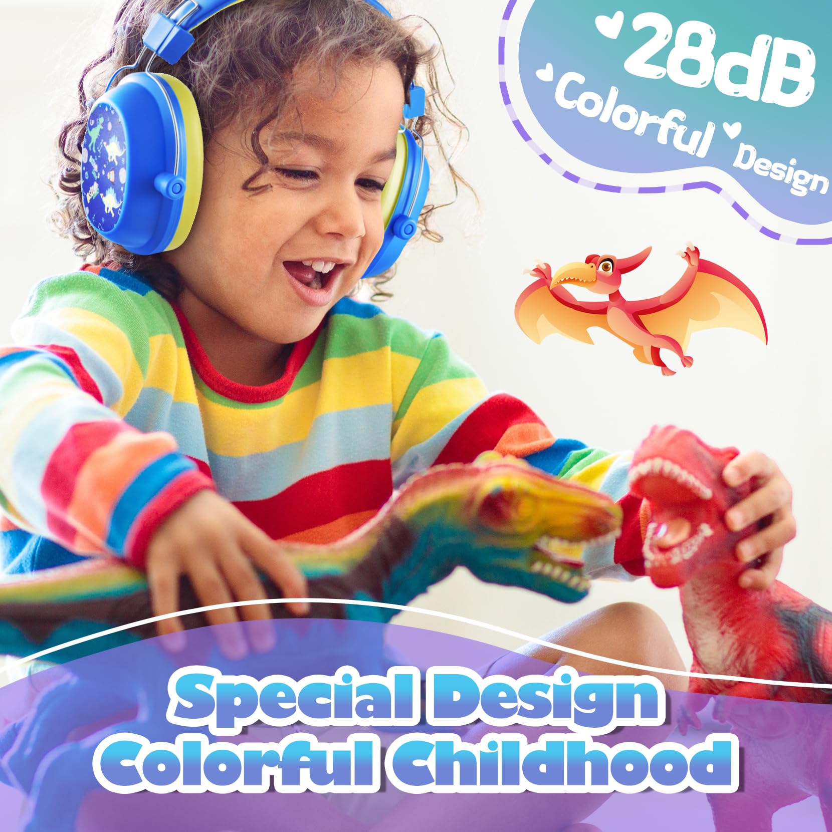 Best Noise Canceling Headphones for Kids - 28dB SNR Hearing Protection Safety Earmuffs for Toddlers & Children | Adjustable Comfort for Autism, School, Travel, Fireworks & Monster Truck Shows | Perfect for Airplanes, Concerts & Sensory Sensitivity