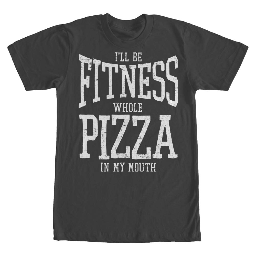 Men's Chin UP Fitness Pizza Graphic T-Shirt - Gym Workout & Casual Wear for Pizza Lovers