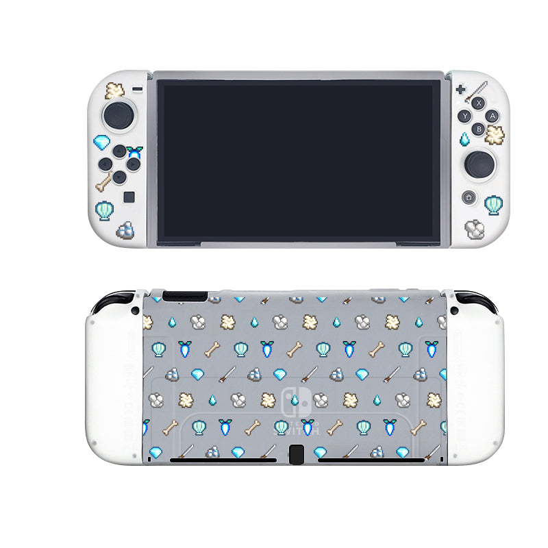 Premium White Stardew Valley Themed Carrying Case for Nintendo Switch & OLED - Protective Travel Pouch for Gaming On-The-Go