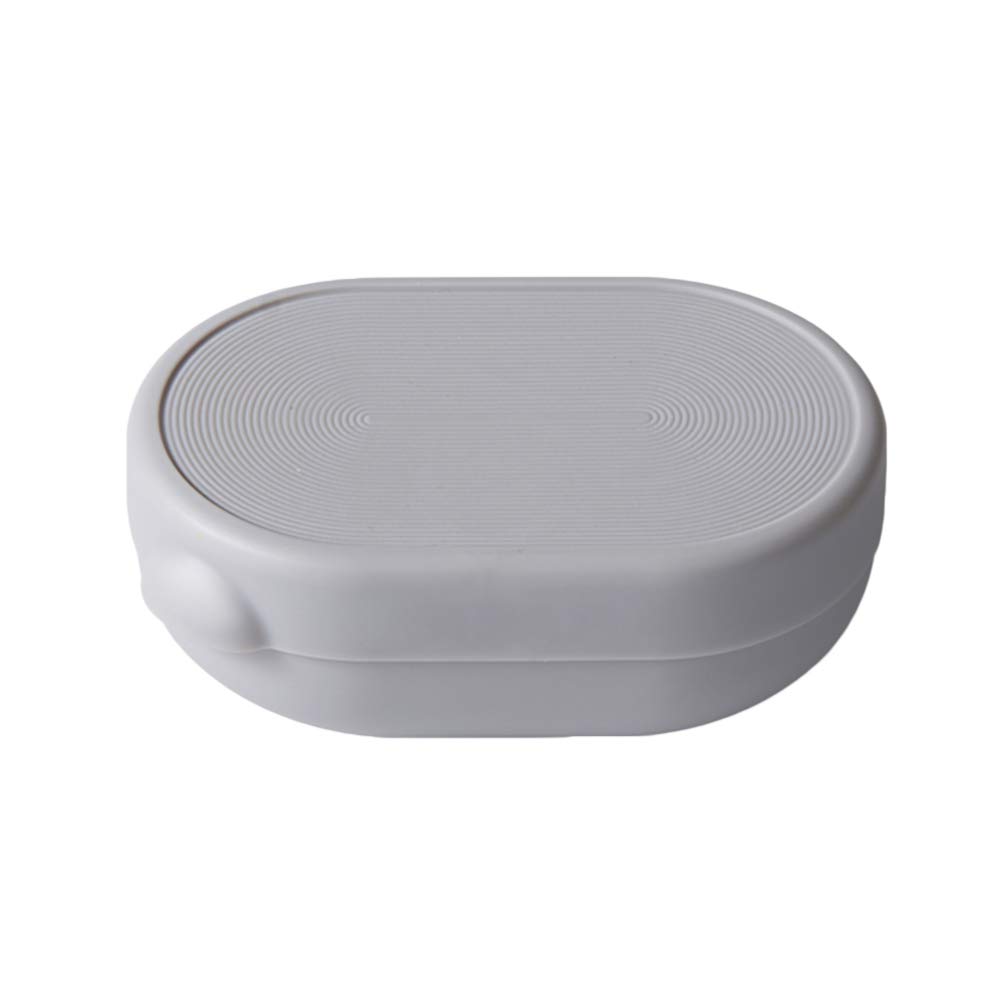 SUPVOX Waterproof Travel Soap Dish Holder with Lid - Lightweight Soap Case Container for Bathroom, Shower & Camping (Grey) | Portable Soap Storage for Home & Outdoor Use