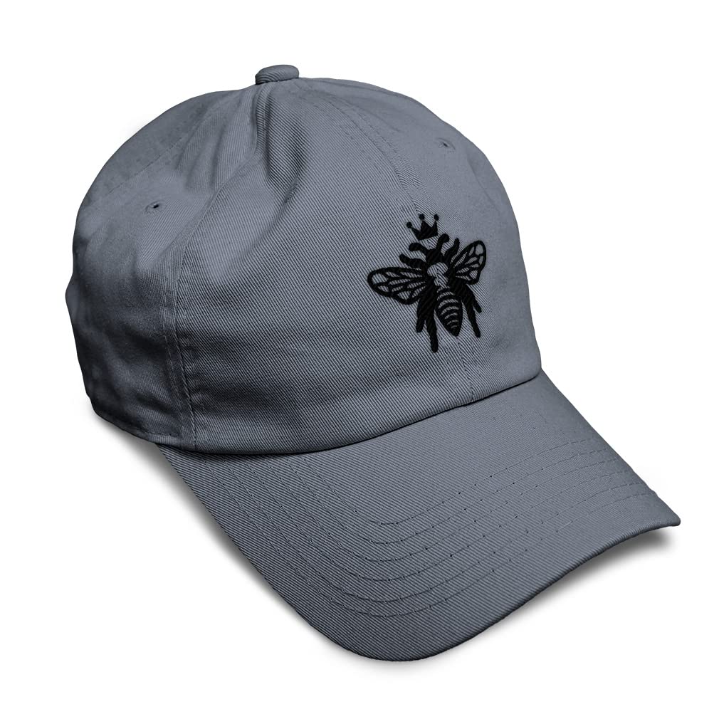 Speedy Pros Soft Baseball Cap - Black Flying Queen Bee Embroidery Cotton Dad Hat for Men & Women | Outdoor Sports, Casual Wear, Fashion Accessory