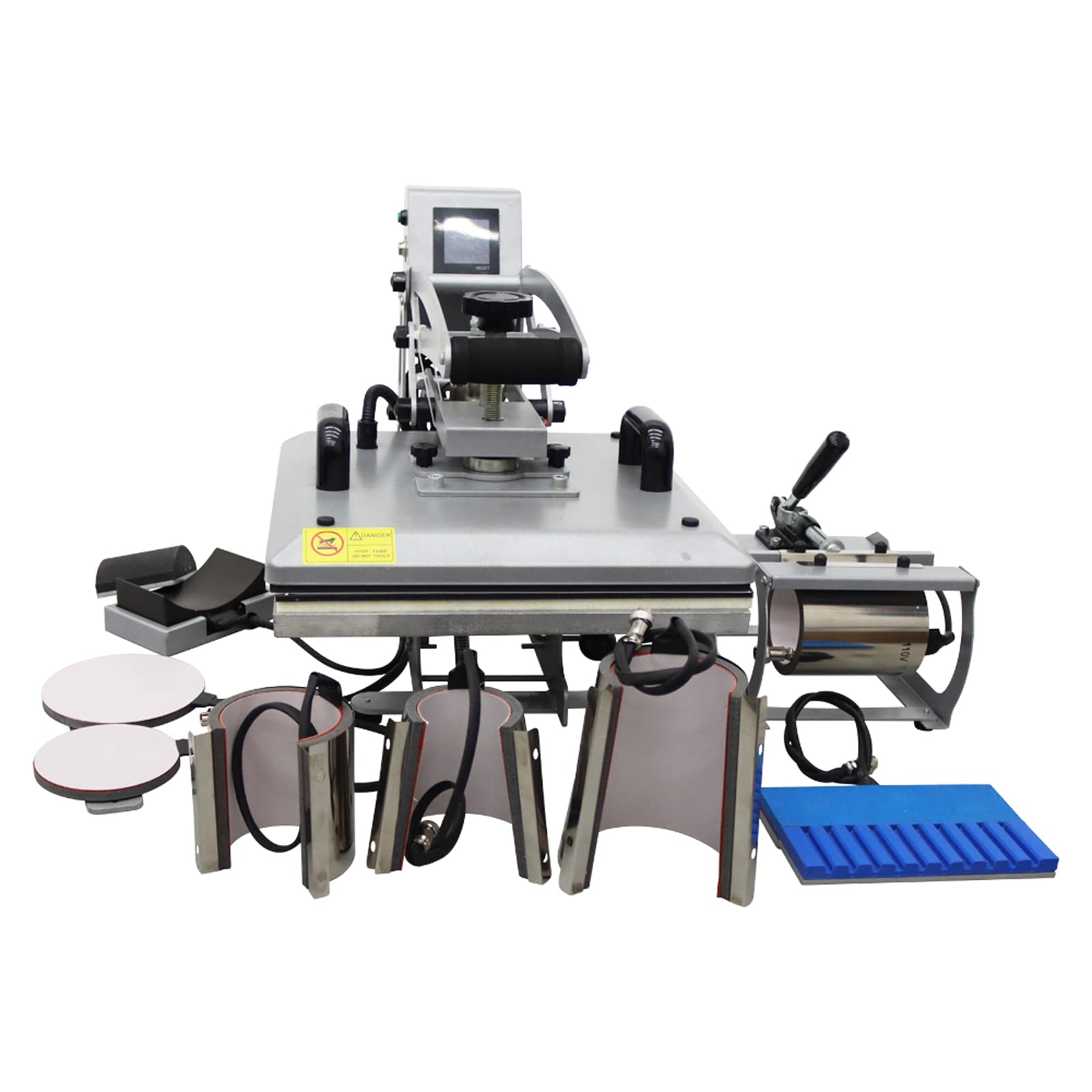 TECHTONGDA 15x15 Inch Semi-Automatic Magnetic Heat Press Machine - 9-in-1 Multifunctional Heat Transfer Machine with Swing Function & Digital Temperature Control | Perfect for T-Shirts, Mugs, Hats & DIY Crafts