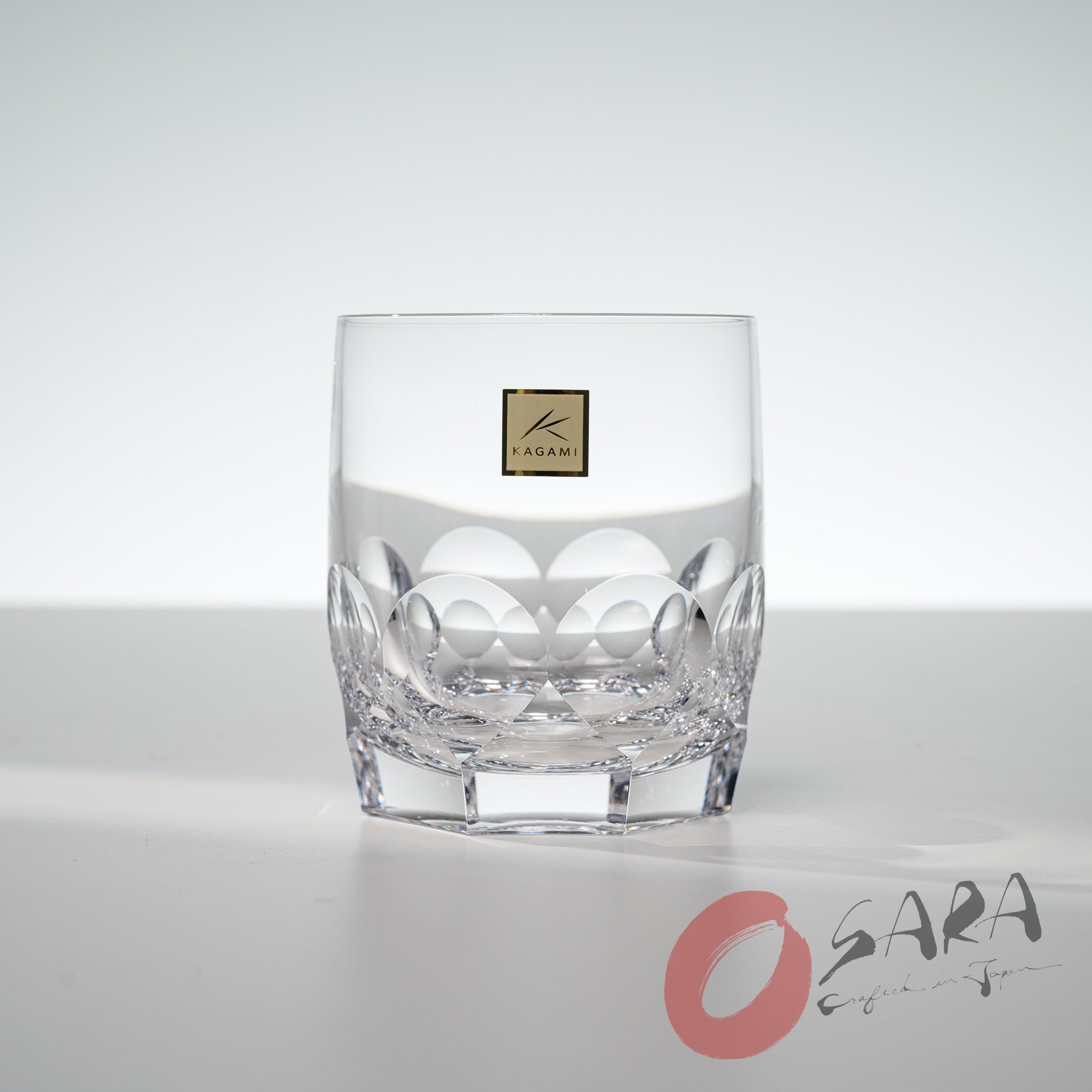 Premium KAGAMI Crystal Japanese Handmade Whiskey Glass Set - 250ml Elegant Tumbler for Bourbon, Scotch & Cocktails - Perfect for Home Bar, Gifts & Special Occasions