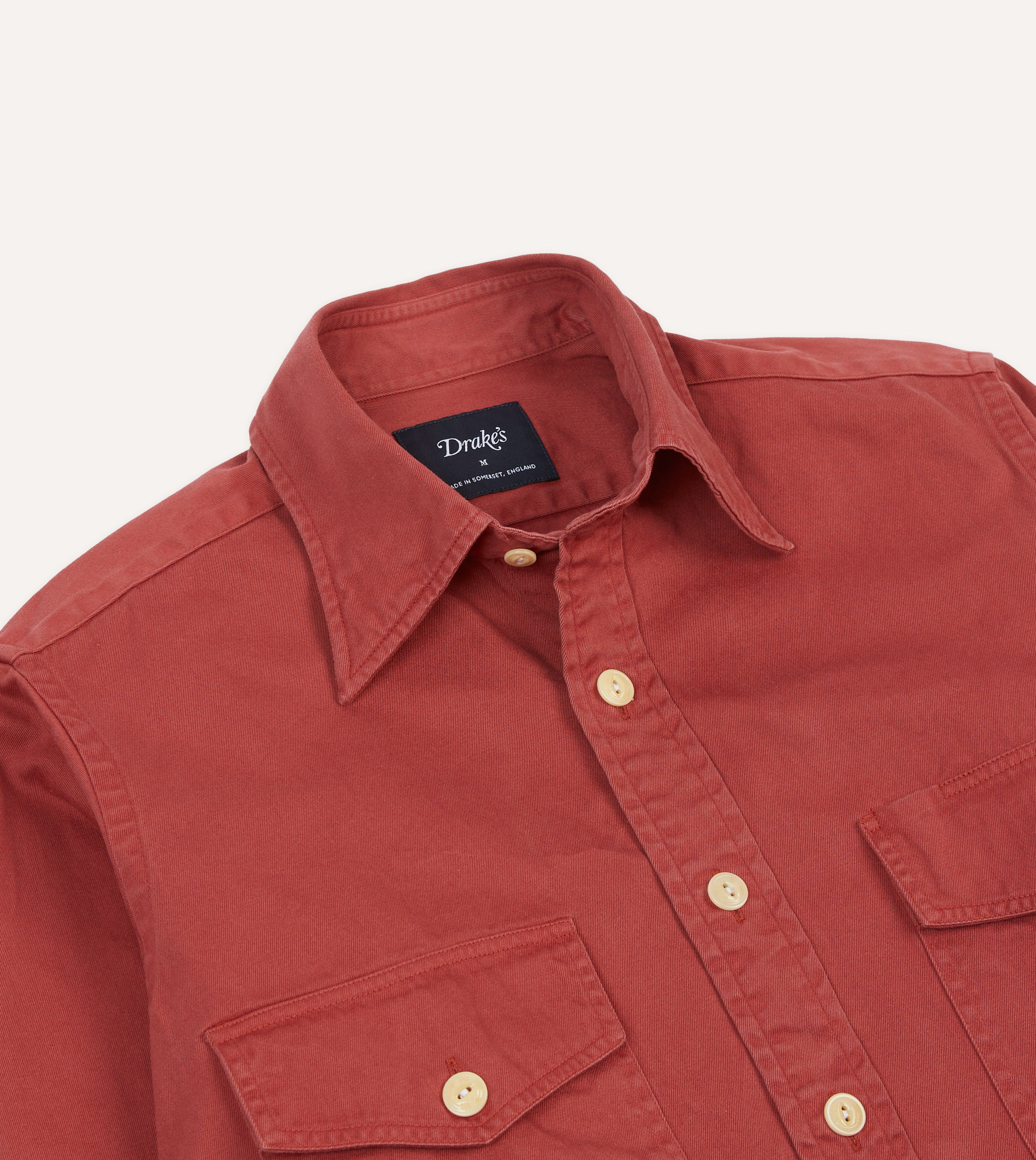 Premium Red Cotton Long Point Collar Work Shirt for Men - Business Casual & Office Wear - Comfortable & Durable Professional Shirt for Work, Interviews & Formal Occasions