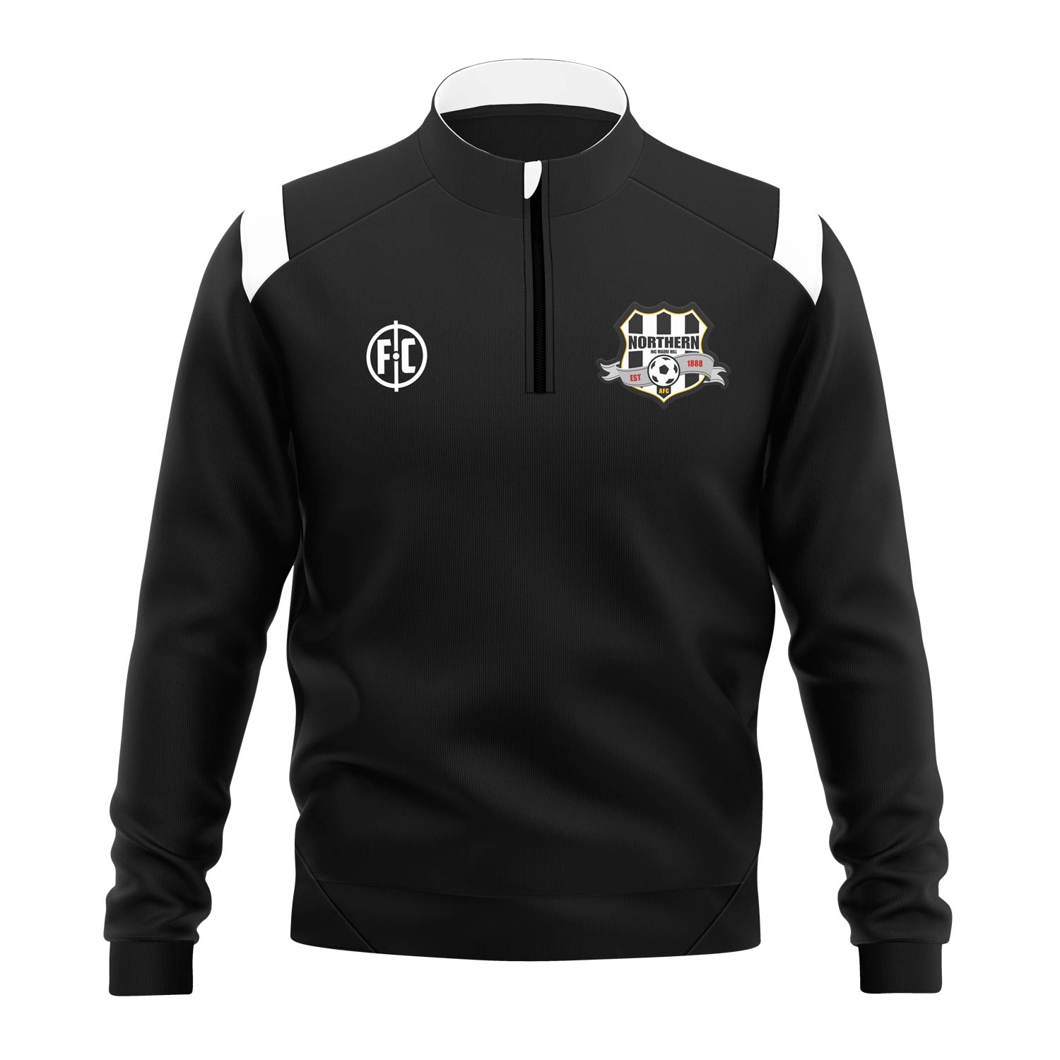 Northern AFC Club Contrast 1/4 Zip Pullover - Men's Athletic Quarter-Zip Sweatshirt for Soccer Fans & Casual Wear
