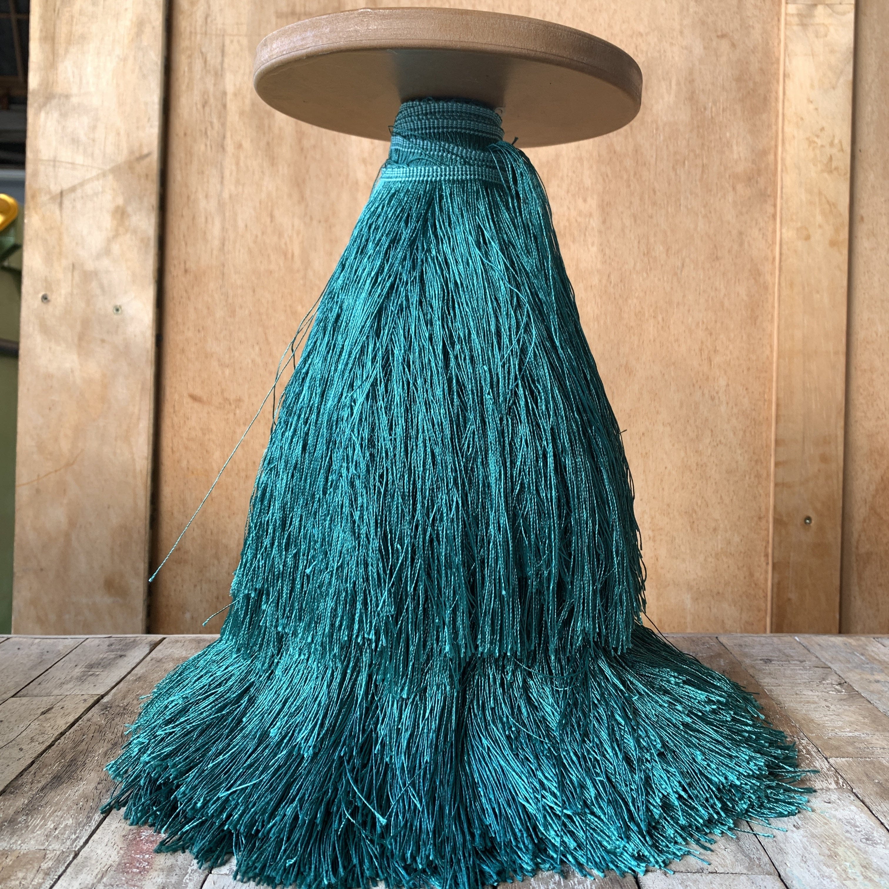 Stylish Teal Rayon Fringe Trim for DIY Crafts, Home Decor & Bohemian Fashion Accessories | Perfect for Curtains, Pillows, Clothing & Costume Design